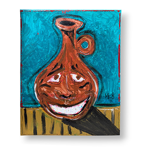 Mister 8 18x20 Face Jug on Canvas WP6253